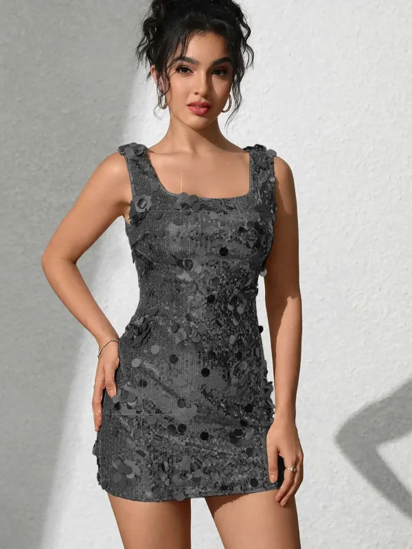 Elegant Backless Sequin Club Birthday Evening Bodycon Mini Dress - Image 13