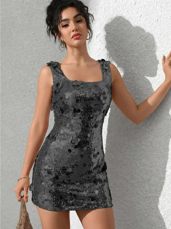 Elegant Backless Sequin Club Birthday Evening Bodycon Mini Dress - Image 14