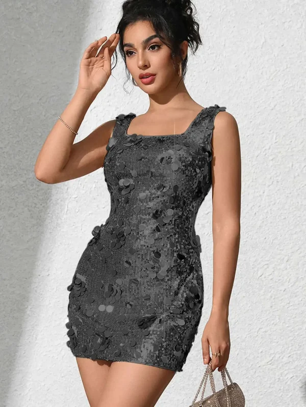 Elegant Backless Sequin Club Birthday Evening Bodycon Mini Dress - Image 16
