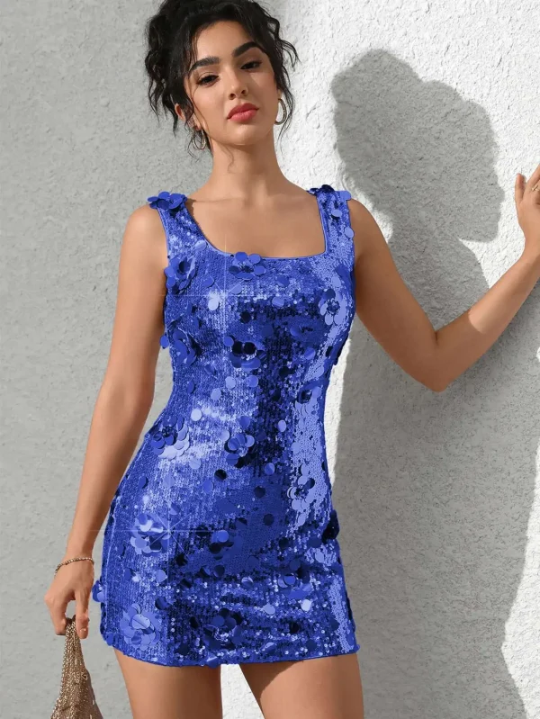 Elegant Backless Sequin Club Birthday Evening Bodycon Mini Dress - Image 21