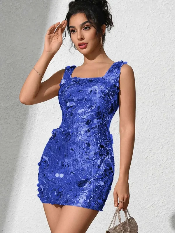 Elegant Backless Sequin Club Birthday Evening Bodycon Mini Dress - Image 22
