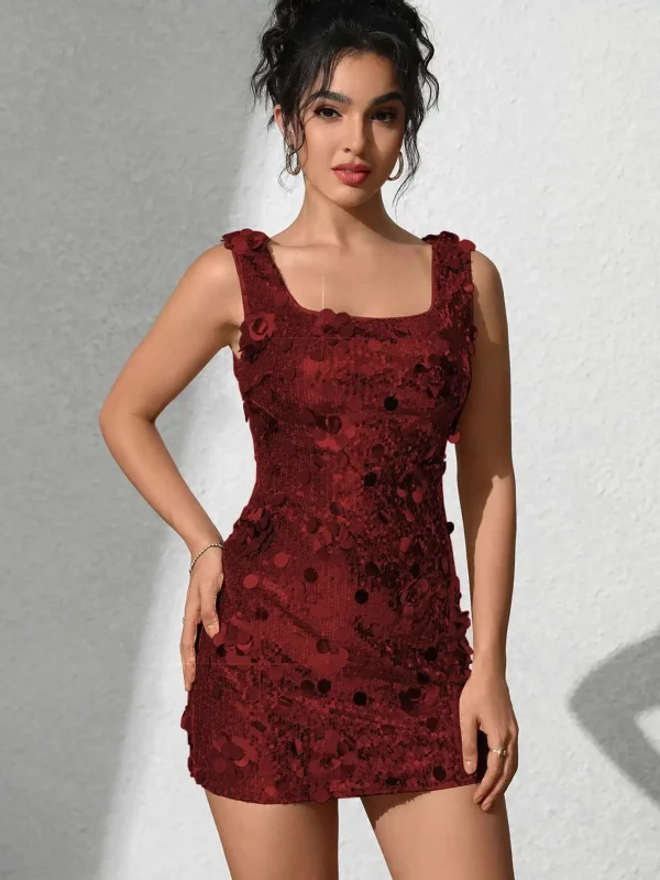 Elegant Backless Sequin Club Birthday Evening Bodycon Mini Dress - Image 25