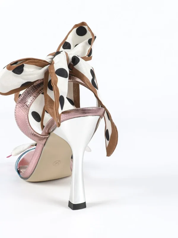 Elegant Butterfly Decoration Ribbon Straps Thin High Heel Pumps - Image 9
