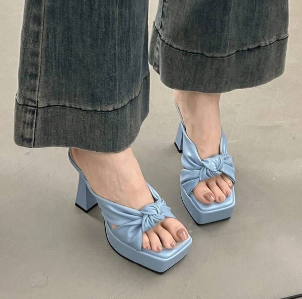 Elegant Butterfly-knot Open Toe Platform Nightclub High Heel Sandals