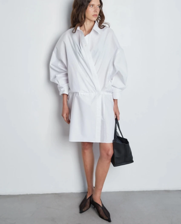 Elegant Classic Fashion Loose Solid Tops Clothing Casual Lapel Long Sleeve Shirt - Image 3