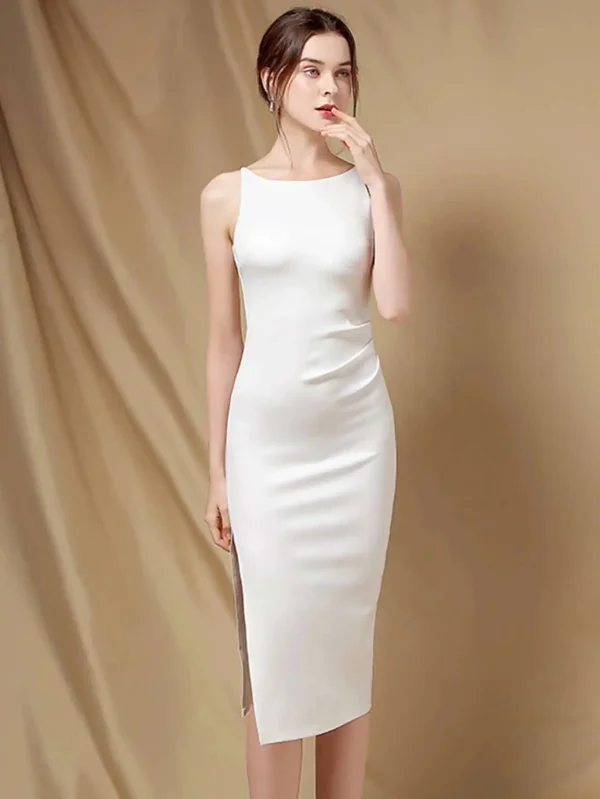 Elegant Folds Sleeveless Birthday Party Prom Evening Bodycon Dresses - Image 18