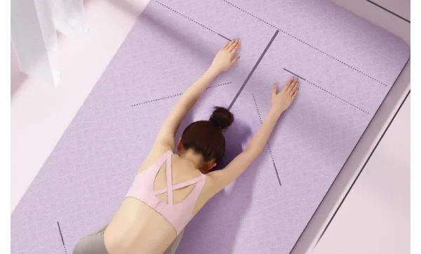 Elegant Geometric Fitness With Position Line Thickened Anti Slip Jump Rope Double Tpe Yoga Mat - Image 4