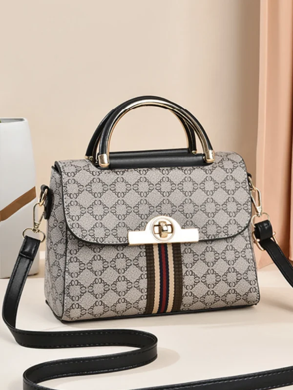 Elegant Geometric Printed Decorative versatile Large capacity Shoulder Crossbody Bag