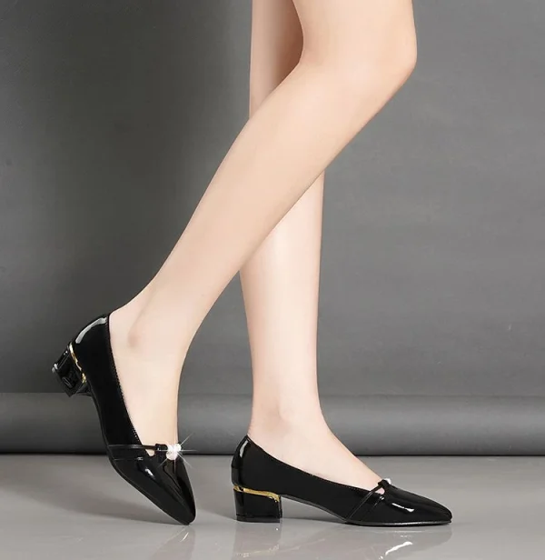 Elegant High Quality Pointed Toe With Medium High Heels Pumps - Image 18