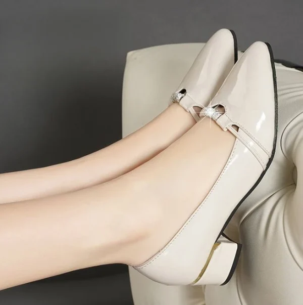 Elegant High Quality Pointed Toe With Medium High Heels Pumps - Image 7