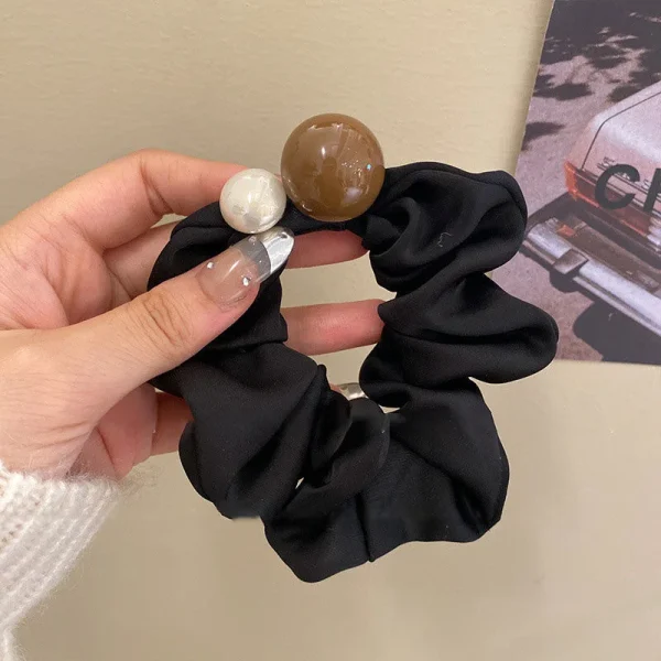 Elegant Imitation Pearl High Elasticity Loop Trendy Decoration Hair Accessories Rubber Band - Image 2
