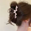 Elegant Jelly Heart Acrylic Non Slip Strong Shark Headdress Hair Claw Clip