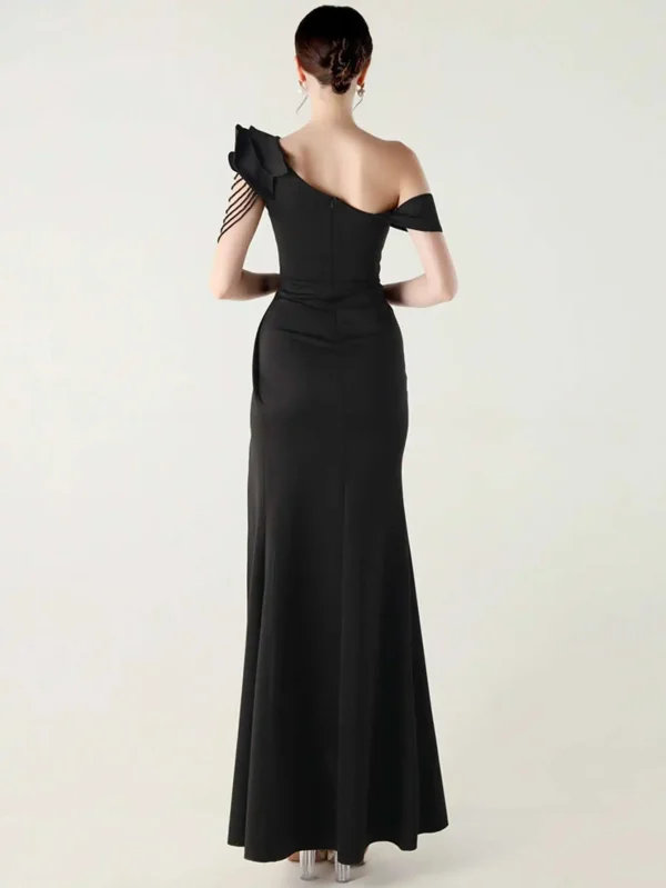Elegant Luxury Rhinestone One-Shoulder Backless Evening Dresses - Image 20