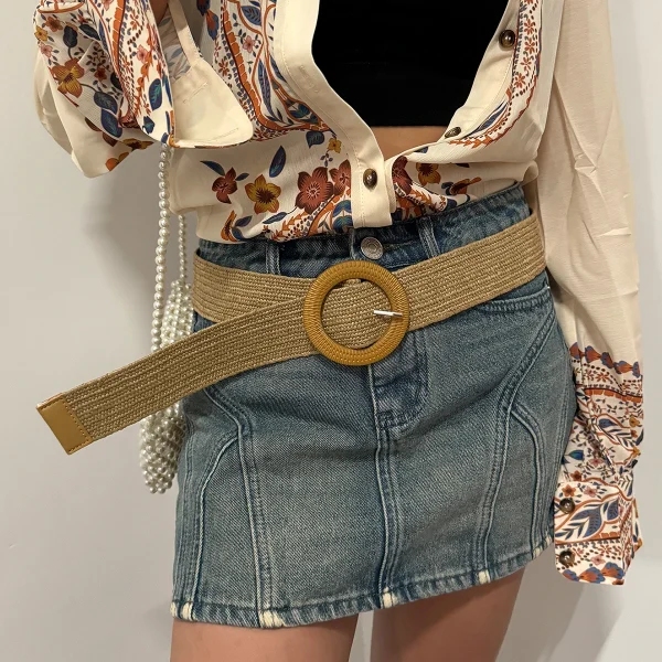 Elegant Novelty Boho Solid Beach Waistband Desinger Knitted Shell Bead Dress Belts - Image 3