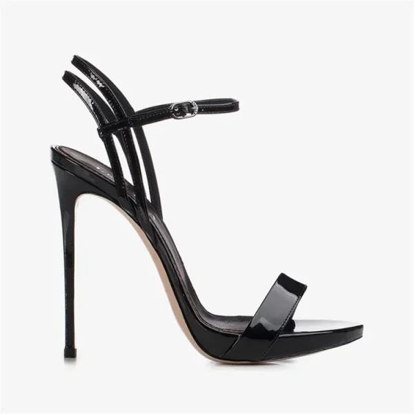 Elegant Open Toes Versatile Waterproof Platform Super High Heels - Image 4