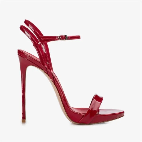 Elegant Open Toes Versatile Waterproof Platform Super High Heels - Image 13