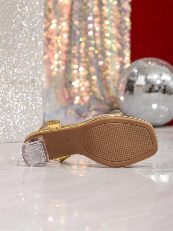 Elegant PVC Transparent Crystal Prom Open Toed High Heeled Sandals - Image 6