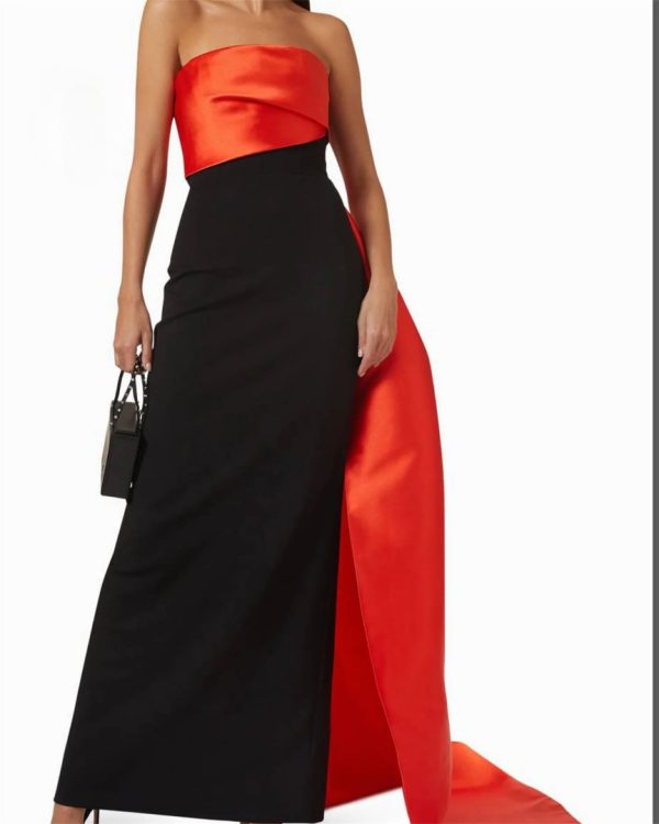 Elegant Party Luxury Customized Vestidos De Strapless Prom Maxi Dresses - Image 4