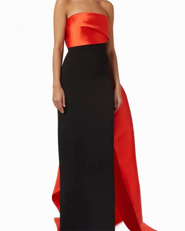 Elegant Party Luxury Customized Vestidos De Strapless Prom Maxi Dresses - Image 3