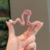 Elegant Rainbow Love Large Ponytail Hair Crab Colorful Shark Clip Hair Claws - Image 3