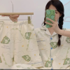 Elegant Teenage Cartoon Cute Lazy Wind New Short-Sleeved Three-Piece Set - Image 3