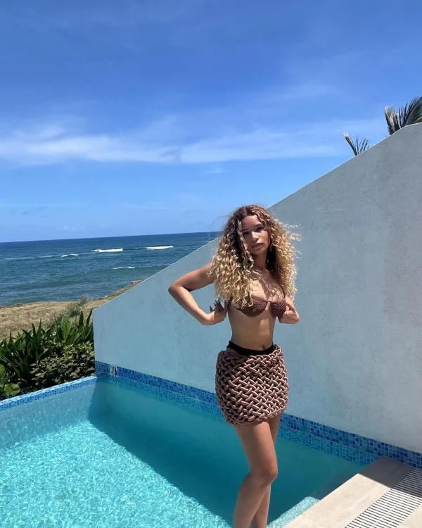 Elegant Trend Reticulated Bikini And Skirt Bathing Suit Lady 3Pcs - Image 3