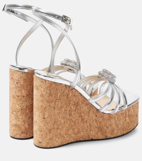Elegant Water Heart Water Diamond Thick Soled Strap High Heels Sandals - Image 10