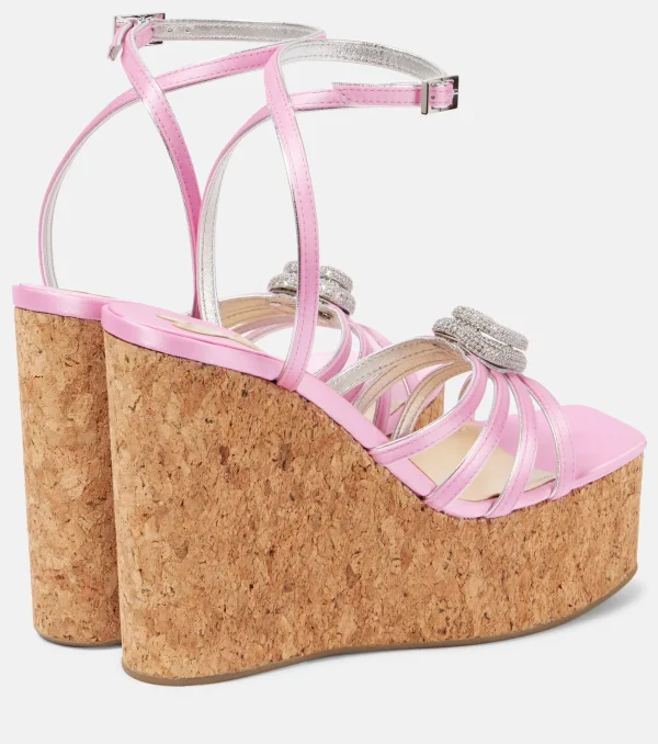 Elegant Water Heart Water Diamond Thick Soled Strap High Heels Sandals - Image 5