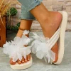 Flower EVA Sole Lightweight Flat Comfortable Beach Style Flip Flops Slippers - Image 2