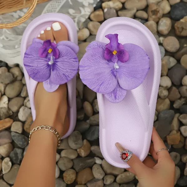 Flowers Sweet Flip-Flops Party Outdoor Multi-Color Flip Flops Slippers - Image 2