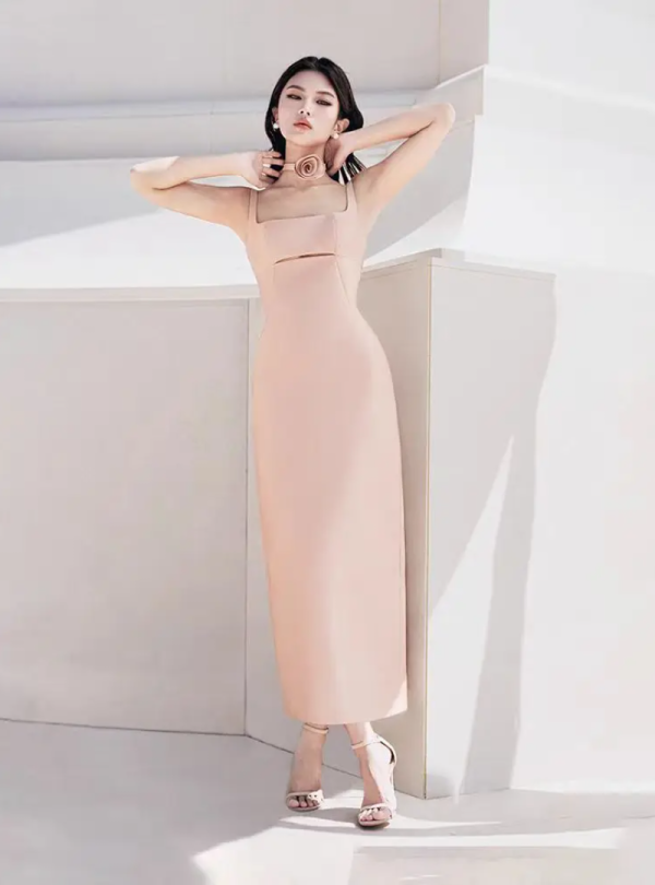 Hollow Out Elegant Strap Dress Niche Design High Waist Sleeveless Split Dresses - Image 3