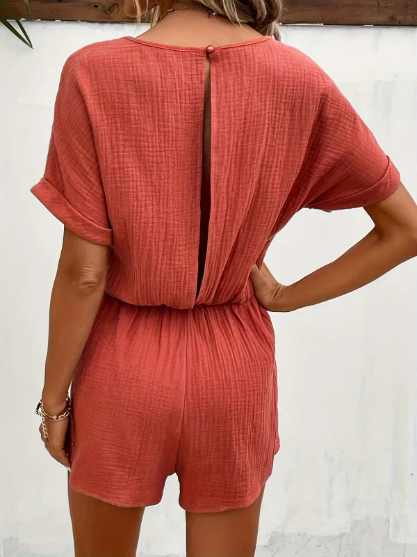 Knitted Ribbed Cargo Pocket Short Sleeve Birthday Clubwear Top Outfits Shorts - Image 15