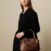 Luxury Designer Slouchy Satchel Work Cowhide Genuine Leather Handbags Shoulder Crossbody Bags - Image 3