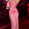 Luxury Dress Spaghetti Strap V Neck Cut Out Open Leg Maxi Long Celebrity Gowns