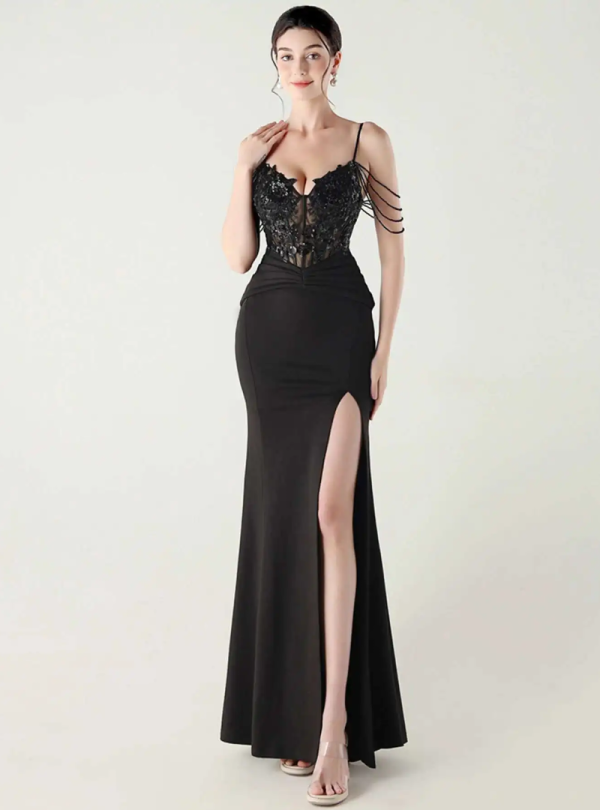 Luxury Elegant Backless Sleeveless  Erotic Vestidos Split Prom Party long Dresses