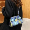 Luxury Fashionable High-End Texture Light Snake Print Niche Design Versatile Handhold Shoulder Crossbody Bag - Image 2