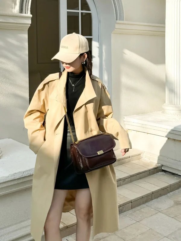 Luxury Genuine Cowhide Leather Satchel Tofu Small Square Shoulder Crossbody Bags - Image 5