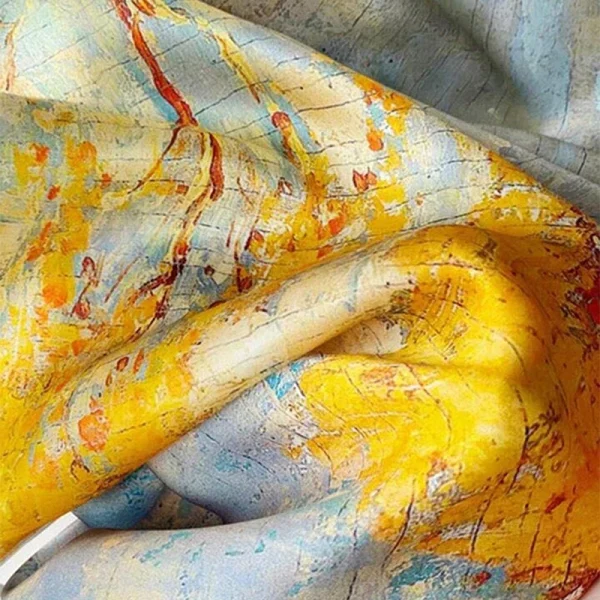 Luxury Large Shawl Wrap Muslim Hijab Headband Beach Stoles Satin Silk Scarf - Image 7