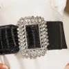 Luxury Punk Gothic Waistband Cummerbund Hip Hop Rhinestone Wide Elastic Corset Belt - Image 3