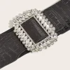 Luxury Punk Gothic Waistband Cummerbund Hip Hop Rhinestone Wide Elastic Corset Belt - Image 4