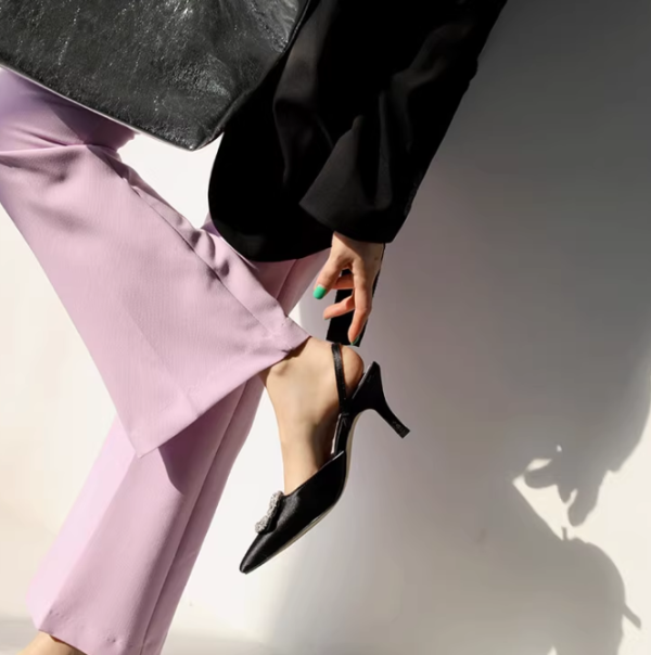 Luxury Rhinestone Buckle Strap Stiletto Pointed High Heel Pumps - Image 14