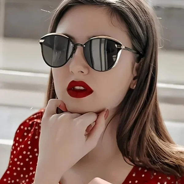 Luxury Street Photography High-end Cat Eye Frame Polycarbonate Outdoor Sunglasses