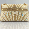 Luxury Striped Pearl Designer Beading Rhinestone Shiny Party Clutch Purses Bags - Image 16