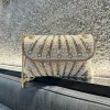 Luxury Striped Pearl Designer Beading Rhinestone Shiny Party Clutch Purses Bags - Image 11