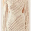 Patchwork Round Neck Long Sleeve Close-Fitting Streetwear Short Dress - Image 8
