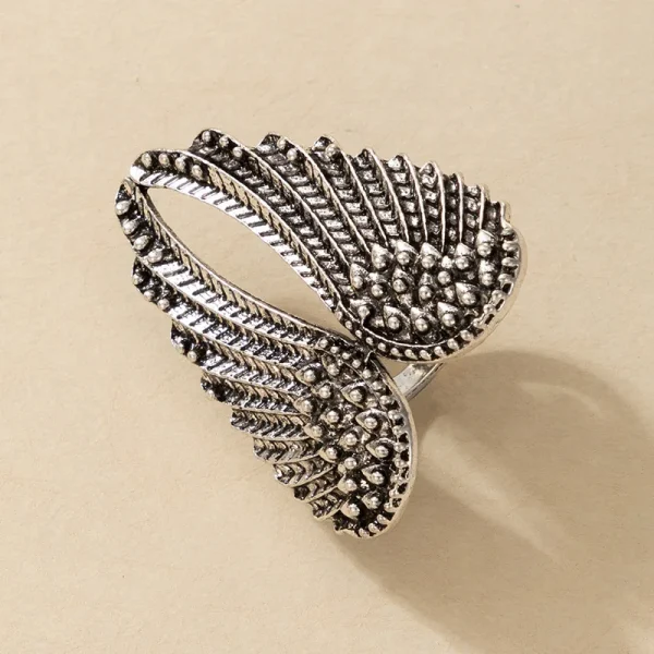 Retro Angel Wings Large Vintage Punk Gothic Rock Hiphop Accessories Designer Ring - Image 4