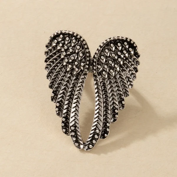 Retro Angel Wings Large Vintage Punk Gothic Rock Hiphop Accessories Designer Ring - Image 5