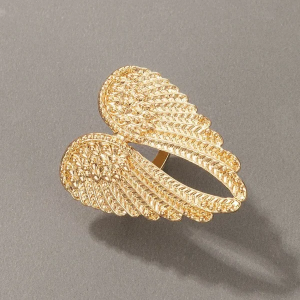 Retro Angel Wings Large Vintage Punk Gothic Rock Hiphop Accessories Designer Ring - Image 7