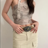Retro Europe And The Wind Ethnic Print Leather Belt Personality Decoration With Jeans Belt - Image 3