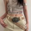 Retro Europe And The Wind Ethnic Print Leather Belt Personality Decoration With Jeans Belt - Image 9
